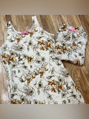 3X Shana 2-pc tank midi dress w top set.  Church, wedding, events. Lightweight